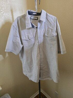PD& CO Short Sleeve Button Up Shirt With Pockets
